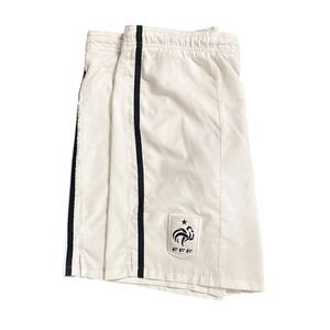 Nike Dri-Fit France National Team Futbol Soccer Shorts Lined White Men's Large